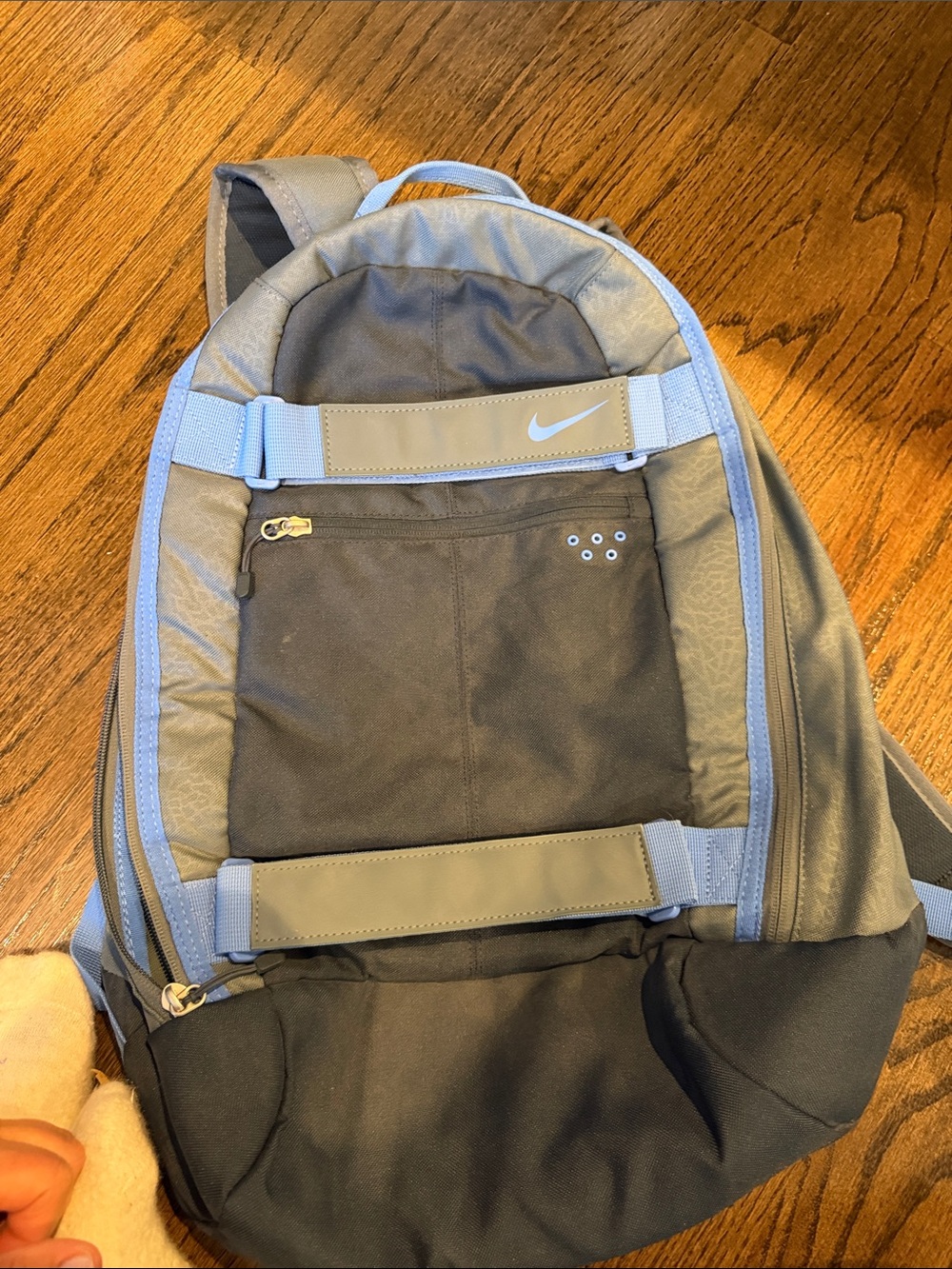 Nike Men’s Gray and Light Blue Sport Backpack